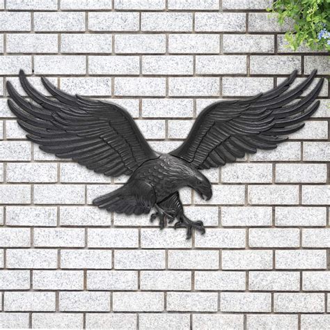 black.metal eagle house display|36 inch wall eagle.